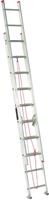 Louisville L-2324-20 Extension Ladder, 240 in H Reach, 200 lb, 1-1/2 in D Step, Aluminum 