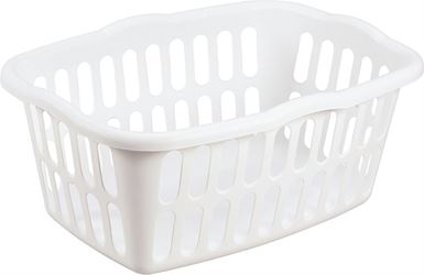 Sterilite 12458012 Rectangle Laundry Basket, 1.5 Bushel, 10-3/8 in H x 17-3/8 in W x 24 in D, Plastic 