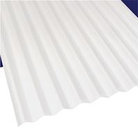 Sun-N-Rain 103692 White Corrugated Roofing Panel, 26 in W x 8 ft L, PVC 