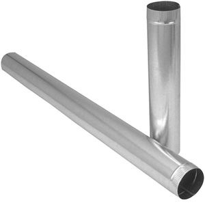 Imperial GV0374-A Duct Pipe, 5 in Dia, 60 in L, 30 Gauge, Steel 10 Pack