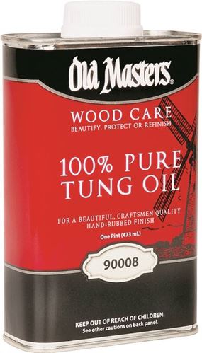 Old Masters 90008 100% Pure Tung Oil, 1 pt Can, 300 - 400 sq-ft/gal