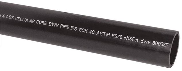 GENOVA 80032F Cellular Core Pipe Plain, 20 ft L, Black 