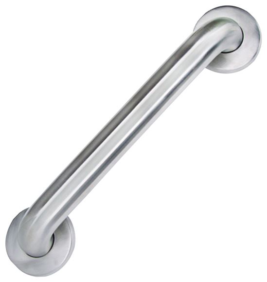 Boston Harbor SG01-01&0112 Grab Bar, 12 in L Bar, Stainless Steel, Wall Mounted Mounting - VORG4604708