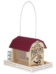 Perky-Pet 50181 Star Barn Chalet Bird Feeder, 2 lb, Wood 