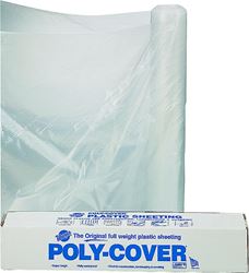 LBM Poly 4X10-C Polyfilm, 4 mil T, 10 ft W x 100 ft L, Clear, Plastic 