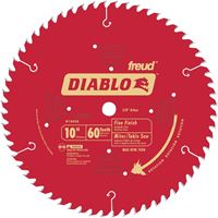 Diablo D1060X Circular Saw Blade, 10 in Dia x 0.071 in T, 60 Teeth, 5/8 in Arbor 