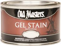 Old Masters 80708 Oil Based Gel Stain, 1 pt Can, 1000 - 1200 sq-ft/gal, 807 Dark Walnut 