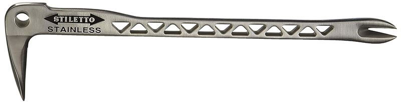 STILETTO SSCLW12-2 Clawbar, Straight, Angled Tip, 2-Nail Slot 