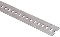 National Hardware N180-125 Slotted Flat Stock, 1-3/8 in W, 36 in L, 0.074 in Thick, Steel, Galvanized, G60 Grade 
