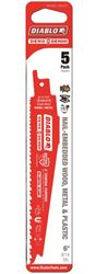 Freud Tools DS0614BGP5 Reciprocating Saw Blade, 6 in L, 8/14 TPI 