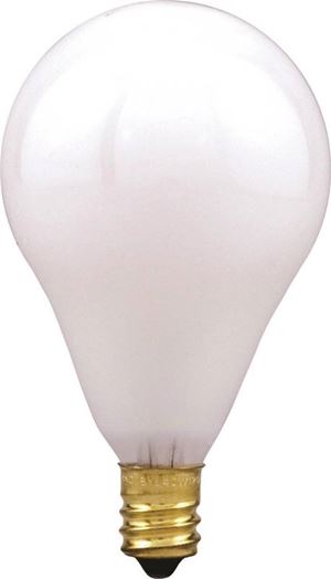 Sylvania 10777 Incandescent Bulb, 60 W, A15 Lamp, Candelabra E12 Lamp Base, 625 Lumens, 4100 K Color Temp