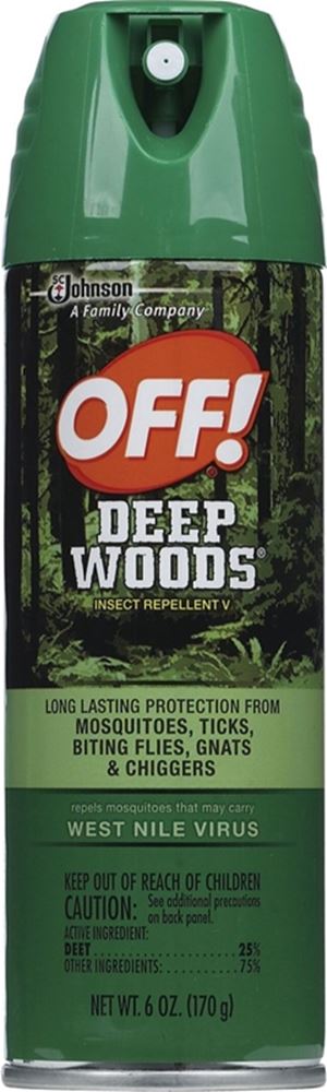 OFF! Deep Woods 01842 Dry Insect Repellent, 6 oz, Clear White, Aerosol, Pleasant