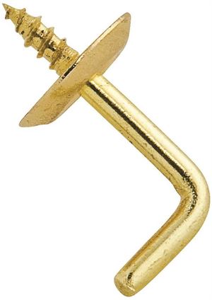 National Hardware N119-925 Shoulder Hook, 0.72 in L, Brass
