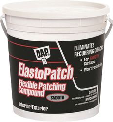 DAP ElastoPatch Flexible Patching Compound, 1 gal, Tub, White, Paste, Smooth 