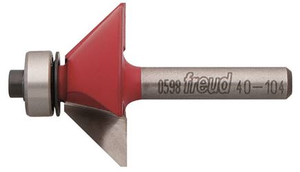 Freud 40-104 Chamfer Router Bit, 1-11/32 in Dia x 2-3/16 in OAL, Perma-Shield Coated 