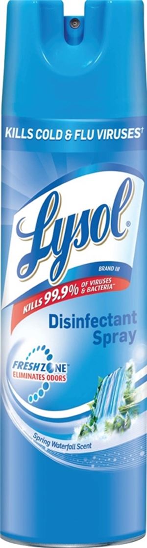 Lysol Brand III 1920079326 Disinfectant Cleaner, 19 oz, Aerosol Can, Clear, Liquid