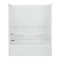 Sterling Advantage 61034100-0 Bath/Shower Wall Set, 56-1/4 in H, 60 in W, Vikrell, White 