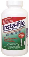 Insta-Flo IS-200 Drain Cleaner, Solid, White, Odorless, 2 lb Bottle 6 Pack 