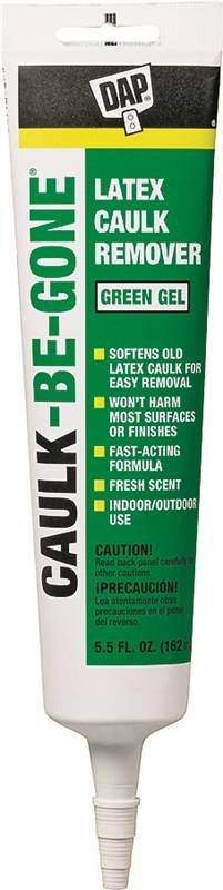 DAP Caulk-Be-Gone 7079818026 Latex Caulk Remover, Liquid, Fruity, Green, 5.5 fl-oz, Tube