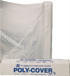 LBM Poly 4X16-C Polyfilm, 4 mil T, 16 ft W x 100 ft L, Clear, Plastic 
