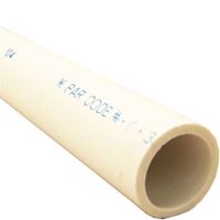Charlotte Pipe PVC 20007 0600 Pipe, 3/4 in, 10 ft L, SDR 21 Schedule, PVC, White 