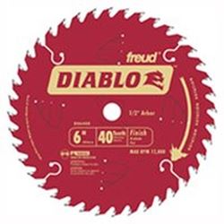 Diablo D0641X Circular Saw Blade, 6-1/2 in Dia, 40 Teeth, 5/8 in Arbor 