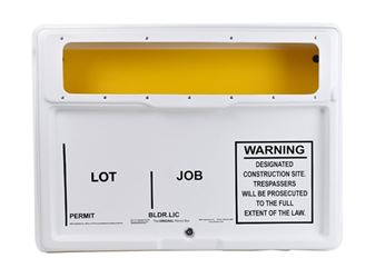 Doc-Box 10101 Permit Posting Box, 21 in W x 27 in D x 4 in H, White 