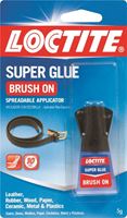 Loctite Super Glue QuickTite 852882 Brush On All Purpose Adhesive, 5 g Carded Bottle, Clear Liquid 