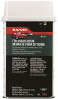 Bondo 401C Fiberglass Resin, 15 oz Can, Liquid, Pungent Organic 