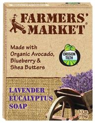 Farmers Market 946872081-12PK Bar Soap, 5.5 oz, Lavender and Eucalyptus 