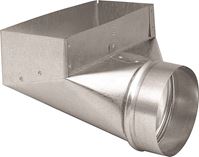 Imperial GV0627-C Wall Register Boot, 4 in L, 12 in W, 6 in H, 90 deg Angle, Galvanized 