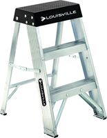 Louisville AS3002 Step Ladder, 105 in Max Reach H, 1-Step, 300 lb, Type IA Duty Rating, 3 in D Step, Aluminum 
