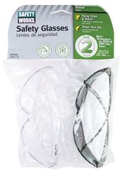 Safety Works 10091341-21 Safety Glasses, Clear/Gray Lens 