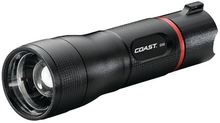 Coast Focusing Flashlight, 1.5 V, LED Bulb, 230 Lumens, AAA Alkaline Battery, 4.8 in L 