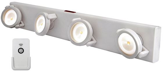 Westek LPL704 Under Cabinet Track Light, 40.85 W, 4-Lamp, LED Lamp, 75 Lumens Lumens, 3000 K Color Temp, Gray Fixture 