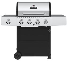 GrillPro 242164 Gas Grill, 40,000 Btu, Liquid Propane, 4-Burner, 444 sq-in Primary Cooking Surface, Black