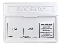 Doc-Box 10102 Permit Posting Box, 21 in W x 27 in D x 4 in H, White 