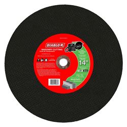 Diablo DBD140125A01C High Speed Type 1 Cut-Off Disc, 14 in Dia, 1 in, 5450 rpm, Aluminum Oxide Blend 