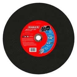 Diablo DBD140125G01F High Speed Type 1 Cut-Off Disc, 14 in Dia, 3/4 in, 5450 rpm, Aluminum Oxide Blend 