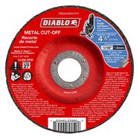 Diablo DBD045063701F Depressed Center Type 27 Cut-Off Disc, 4-1/2 in Dia, 7/8 in, 13280 rpm, Aluminum Oxide Blend 