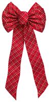 Holidaytrims 6061 Christmas Specialty Decoration, 1 in H, Glittering Bow Plaid, Velvet 24 Pack 
