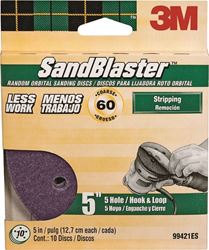 3M SandBlaster 99421ES Sanding Disc, 5 in Dia, 60 Grit, Coarse, Cubitron Mineral Abrasive, Fiber Backing 