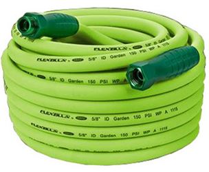 Flexzilla SwivelGrip HFZG550YWS-N Garden Hose, 5/8 in, 50 ft L, GHT, Polymer, Green 