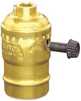 Leviton R50-10083-016 Socket Lamp Holder, Aluminum/Brass Housing Material 