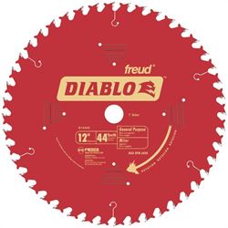 Diablo D1244X General Purpose Circular Saw Blade, 12 in Dia, 44 Teeth, 1 in Arbor 