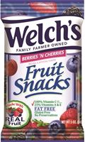 Welch’s WBNC12 Fruit Snack, 5 oz Bag, Berry/Cherry 