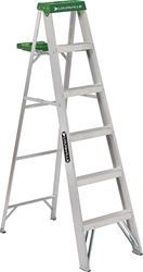 Louisville AS4000 Series AS4008 Step Ladder, 8 ft H, Type II Duty Rating, Aluminum, 225 lb, 7-Step 