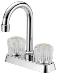 Boston Harbor Bar Faucet With Pop-Up, 1.2 Gpm At 60 Psi, 4 In Center Distance, 2 Acrylic Round Handle 
