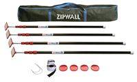 Zipwall ZP4 Zip Pole Kit, 12 Pieces, 4 ft 2 in - 10 ft 3 in 