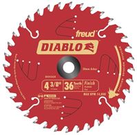 Diablo D0436X Circular Saw Blade, 4-3/8 in Dia x 0.051 in T, 36 Teeth, 3/8 in Arbor 